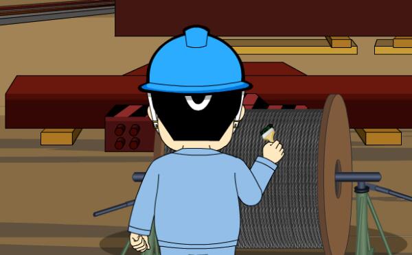 门式樱桃视频色版机钢丝绳拆卸